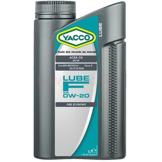 YACCO MOTOROVÝ OLEJ PLNE SYNTETICKÝ LUBE F 0W20 1L