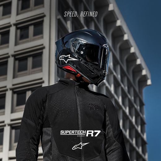 PRILBA S-R7 SOLID, ALPINESTARS (ČIERNA) 2026