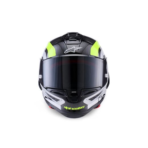 PRILBA SUPERTECH R10 ARIUS, ALPINESTARS (KARBON/ŽLUTÁ FLUO/BÍLÁ) 2026