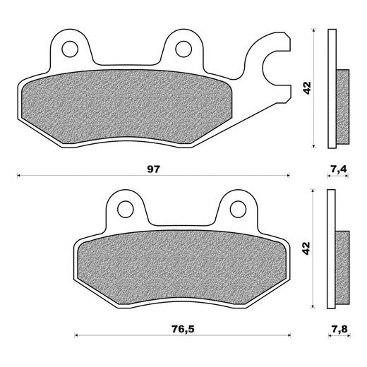 BRZDOVÉ DOŠTIČKY, NEWFREN (ZMES OFF ROAD ATV ORGANIC) 2 KS V BALENIE