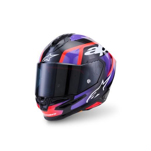 PRILBA S-R7 LUMEN, ALPINESTARS (ČERNÁ/FIALOVÁ/ČERVENÁ FLUO/BÍLÁ) 2026