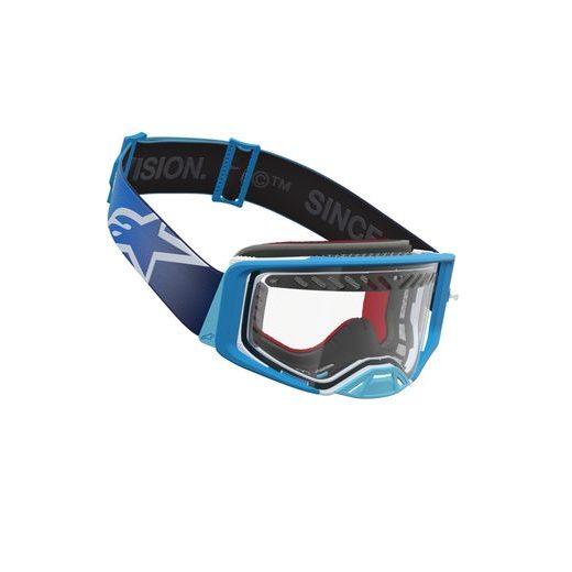 OKULIARE SUPERTECH DURA AIR FLUID, ALPINESTARS (MODRÁ/STŘÍBRNÁ, ČÍRE PLEXI) 2027