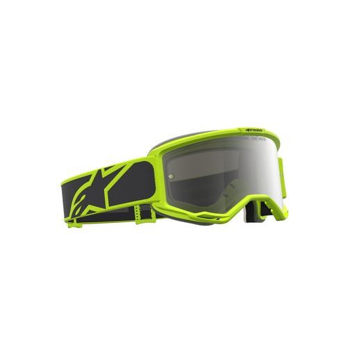 OKULIARE VISION 5 RORA, ALPINESTARS (ČERNÁ/ŽLUTÁ FLUO, ZRKADLOVÉ STRIEBORNÉ PLEXI) 2027
