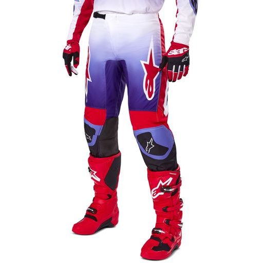 NOHAVICE FLUID WURX, ALPINESTARS (FIALOVÁ/ČERVENÁ) 2025