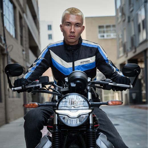 BUNDA T-DYNO WATER RESISTANT, ALPINESTARS (ČERNÁ/MODRÁ/BÉŽOVÁ) 2026