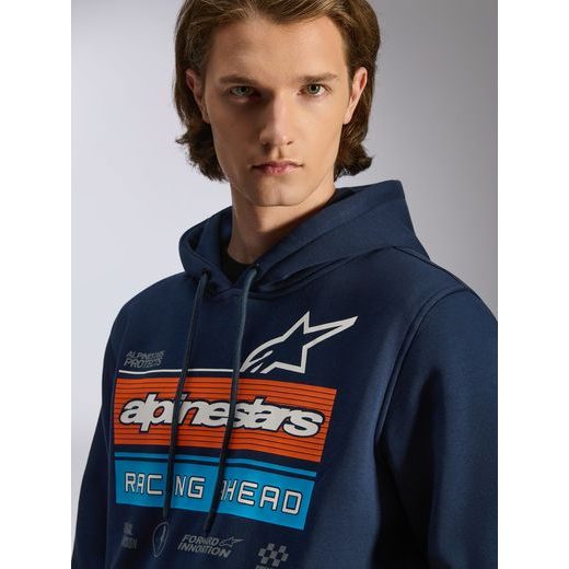 MIKINA HARKEN HOODIE, ALPINESTARS (MODRÁ)