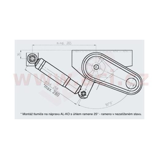 TLUMIČ K NÁPRAVĚ AL-KO OCTAGON ČERVENÝ (DO 1800 KG/1 NÁPRAVA) ORIGINÁL