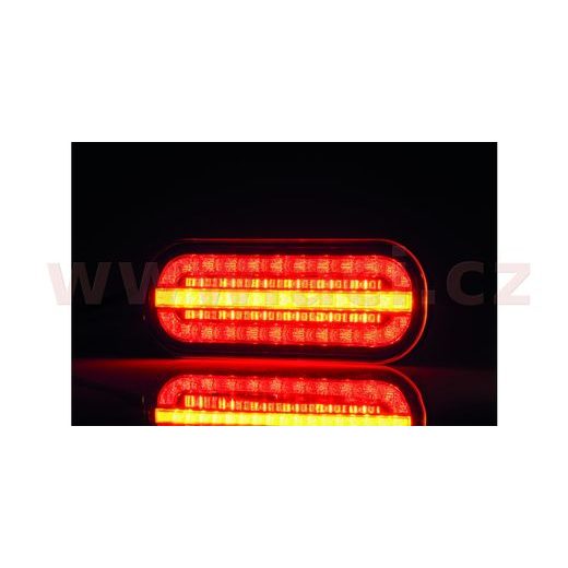 ZADNÍ SVĚTLO LED 195X75 MM, S DYNAMICKÝM SMĚR. SVĚTLEM, KABEL 1 M, L=P