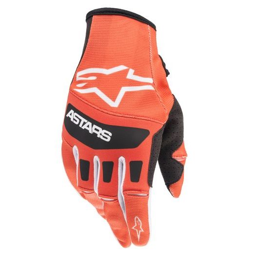 RUKAVICE TECHSTAR, ALPINESTARS (ORANŽOVÁ/ČERNÁ) 2022