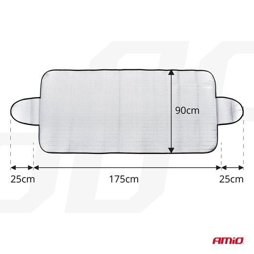 CLONA PROTI NAMRZÁNÍ ČELNÍHO SKLA ALUMINIOVÁ 175X90 CM