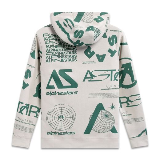 MIKINA DETERMINANT HOODIE, ALPINESTARS (BIELA OFFWHITE)