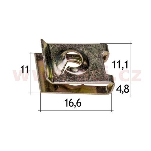 KOVOVÁ PŘÍCHYTKA S VNITŘNÍM ZÁVITEM, POZINK (SADA 10 KS)