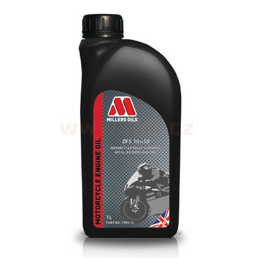 MILLERS OILS PLNE SYNTETICKÝ OLEJ PRE 4-TAKT. MOTORY MOTOCYKLOV MOTORSPORT ZFS 4T 10W50 1L