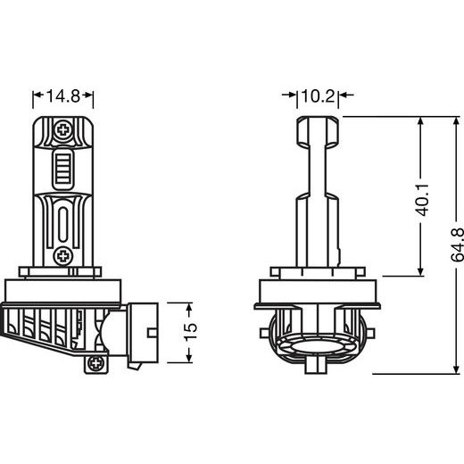 OSRAM LED ŽÁROVKA LEDRIVING HL EASY GEN 2 H8/H9/H11/H16, 6500K, 2KS