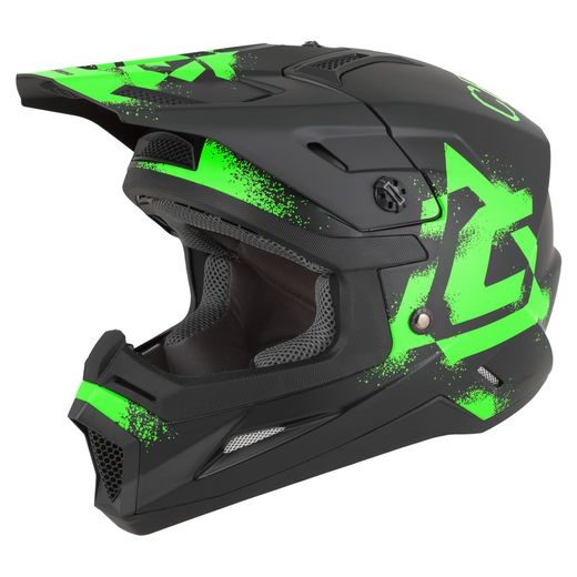 PRILBA CROSS CUP 2 CREW JUNIOR, CASSIDA, DETSKÁ (ČIERNA MATNÁ/ZELENÁ FLUO) 2026