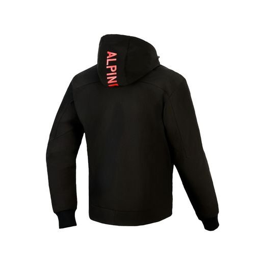 BUNDA RADIUM TECH HOODIE, ALPINESTARS (ČERNÁ/ČERVENÁ) 2026