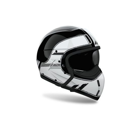 PRILBA J110 RASTER, AIROH (BIELA LESKLÁ) 2026