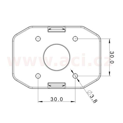 POZIČNÍ SVĚTLO LED OBDÉLNÍKOVÉ BÍLÉ (71X50 MM) S ODRAZKOU, KABEL 0,5 M