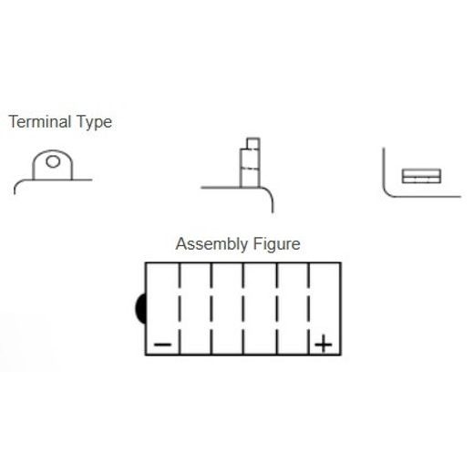 MOTOBATÉRIE 12V, YB12AL-A2, 12,6AH, 150A, KONVENČNÉ YUMICRON 134X80X160, YUASA ORIGINÁL (VR. BALENIE ELEKTROLYTU)