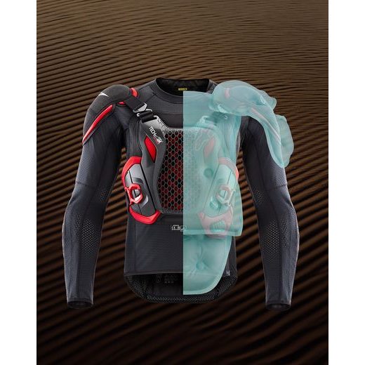 AIRBAGOVÁ VESTA TECH-AIR®OFF-ROAD SYSTEM, ALPINESTARS (ČERNÁ/ČERVENÁ) 2026