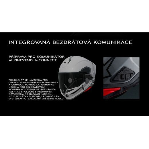 PRILBA S-R7 SOLID, ALPINESTARS (ČIERNA) 2026