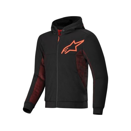 BUNDA CHROME AIR ŠPORT, ALPINESTARS (ČERNÁ/ČERVENÁ FLUO) 2026