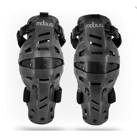 KOLENNÍ ORTÉZY X8H HYBRID SADA L/P, MOBIUS - USA (ŠEDÁ/ČERNÁ)
