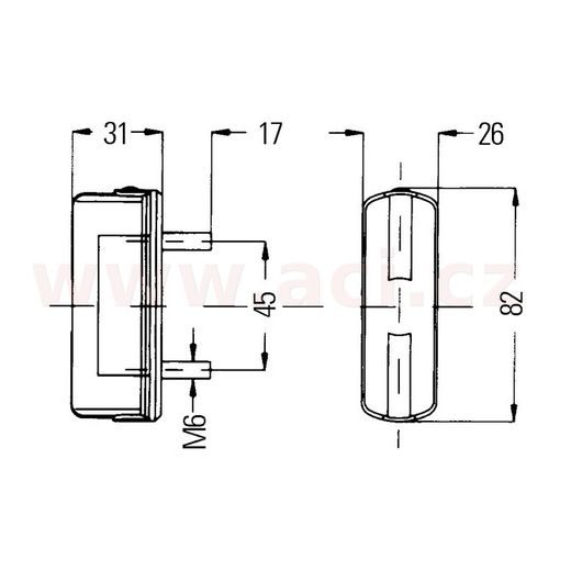 OSVĚTLENÍ REGISTRAČNÍ ZNAČKY CHROMOVÉ HELLA