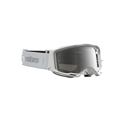 OKULIARE VISION 8 AMBER, ALPINESTARS (BÍLÁ/STŘÍBRNÁ, ZRKADLOVÉ STRIEBORNÉ PLEXI) 2027