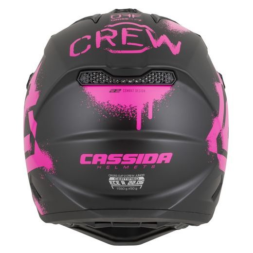 PRILBA CROSS CUP 2 CREW JUNIOR, CASSIDA, DETSKÁ (ČIERNA MATNÁ/RŮŽOVÁ FLUO) 2026