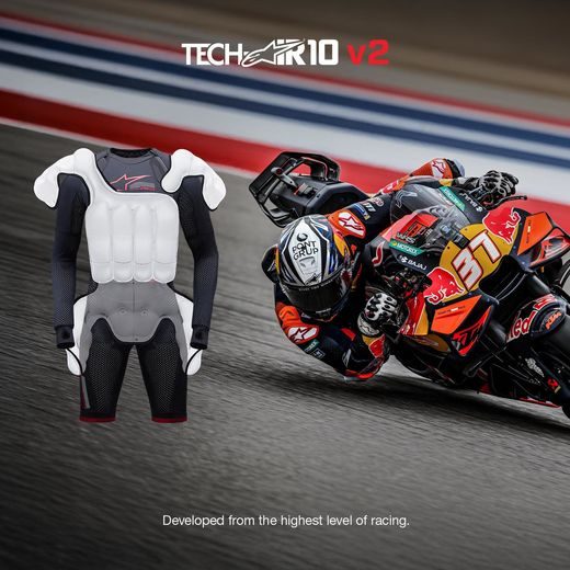 AIRBAGOVÁ VESTA TECH-AIR®10 V2 RACE SYSTEM, ALPINESTARS (ČERNÁ/ČERVENÁ/ŠEDÁ) 2026