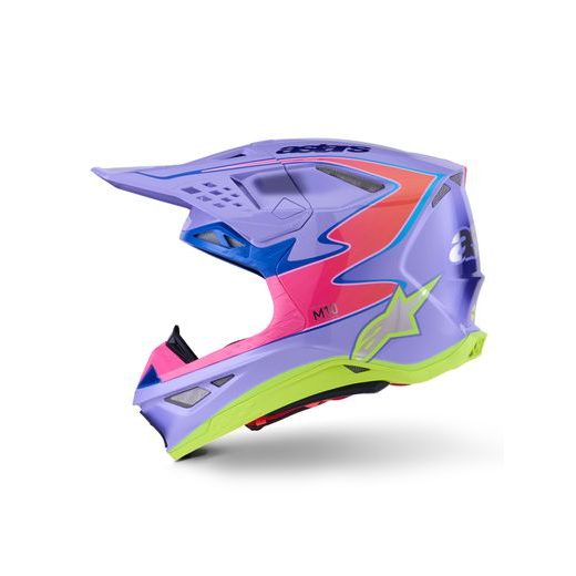 PRILBA SUPERTECH S-M10 EDÍCIA JETT LAWRENCE R01, ALPINESTARS (FIALOVÁ/RŮŽOVÁ FLUO/ŽLUTÁ FLUO) 2026