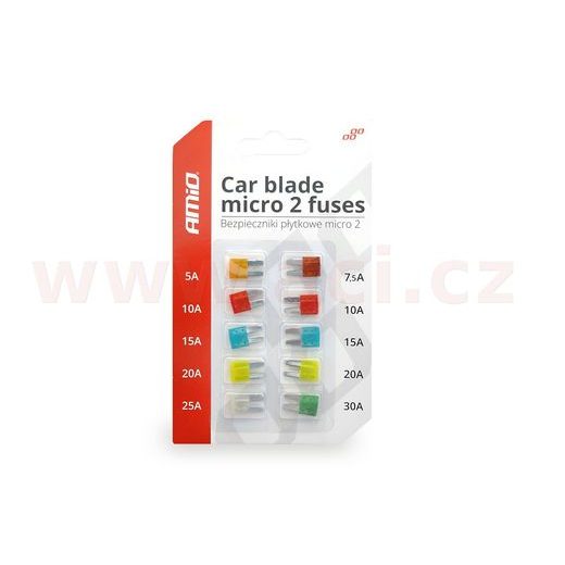 SADA PLOCHÝCH POJISTEK MICRO 2 (SADA 10 KS)