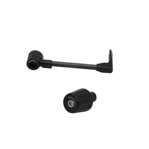 LEVER GUARD ACCOSSATO WITH BLACK HOSE AND JOINT RIGHT, CARBON