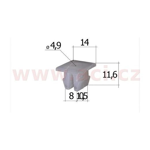PLASTOVÁ PŘÍCHYTKA S VNITŘNÍM ZÁVITEM (SADA 5 KS)