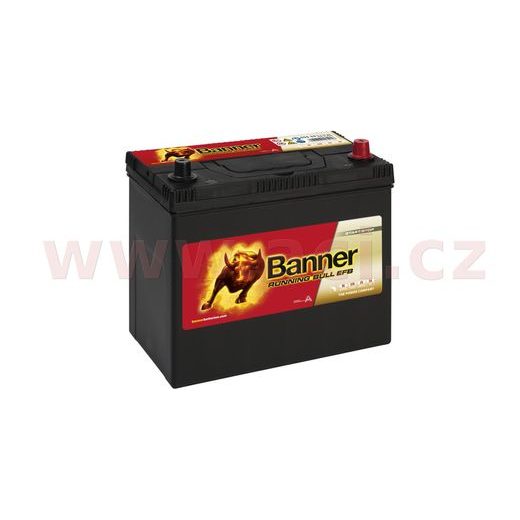 55AH BATÉRIA, 460A, PRAVÁ BANNER RUNNING BULL EFB 238X129X203(225) (PRE VOZIDLÁ MAZDA, MITSUBISHI, NISSAN, SUBARU, TOYOTA)