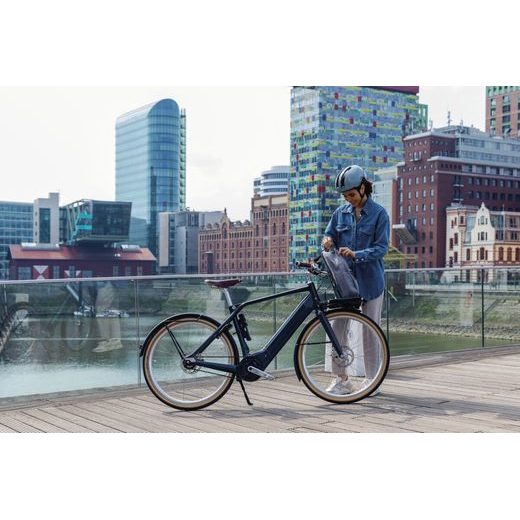 CYKLO PŘILBA SE SVĚTLEM HUD-Y MIDNIGHT BLUE, ABUS (MODRÁ)