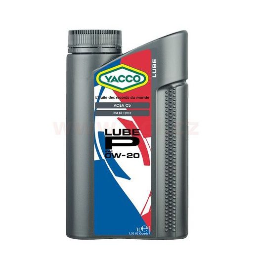YACCO MOTOROVÝ OLEJ PLNE SYNTETICKÝ LUBE P 0W20 1L