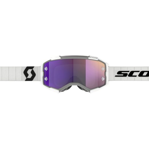 SCOTT BRÝLE FURY WHITE/BLACK PURPLE CHROME WORKS