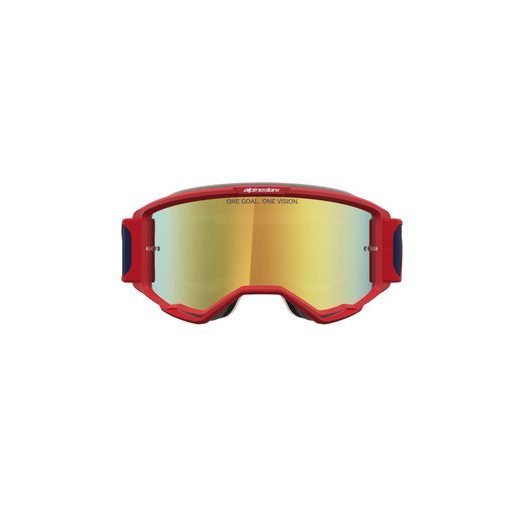 OKULIARE VISION 5 DRAG, ALPINESTARS (ČERVENÁ/MODRÁ/ŽLUTÁ FLUO, ZRKADLOVÉ ZLATÉ PLEXI) 2027