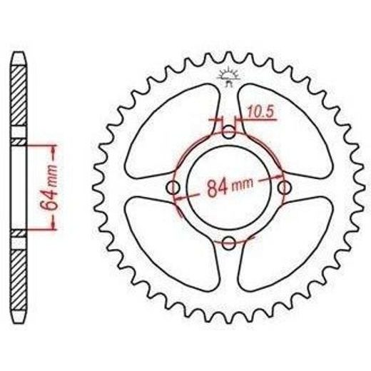 OCEĽOVÁ ROZETA PRE SEKUNDÁRNE REŤAZY TYPU 428, JT - ANGLICKO (51 ZUBOV)