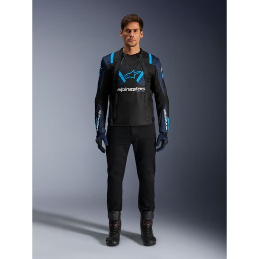 BUNDA T-STUNT AIR, ALPINESTARS (ČERNÁ/MODRÁ/SVĚTLE MODRÁ) 2026