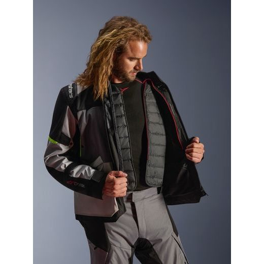 BUNDA ANDES V4 DRYSTAR, ALPINESTARS (TMAVO ŠEDÁ/SVĚTLE ŠEDÁ/ČERNÁ/ŽLUTÁ FLUO) 2026