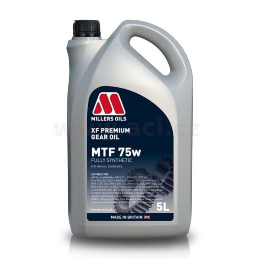 MILLERS OILS PREVODOVÝ OLEJ PLNE SYNTETICKÝ XF PREMIUM MTF 75W 5L