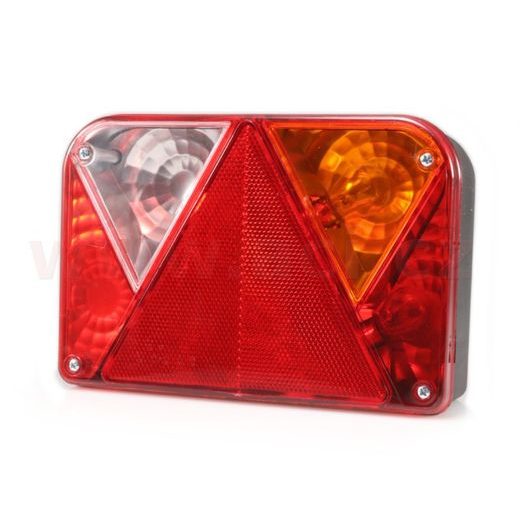 ZADNÍ SVĚTLO 200X135 MM 5 PIN KONEKTOR, BAJONET, SE ŽÁROVKAMI, DOBPLAST DPT35 ORIGINÁL, P