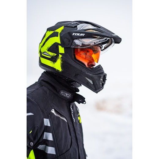 SADA PRE ELEKTRICKÝ VÝHŘEV PLEXI PRILIEB TOUR, CASSIDA (ČÍRE PLEXI, ORANŽOVÁ ANTIFOG CLONA)