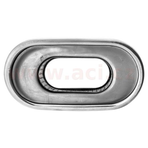 KONCOVKA VÝFUKU NEREZOVÁ OVÁLNÁ, VNITŘNÍ PRŮMĚR 148X76 MM, DÉLKA 300 MM ASSO