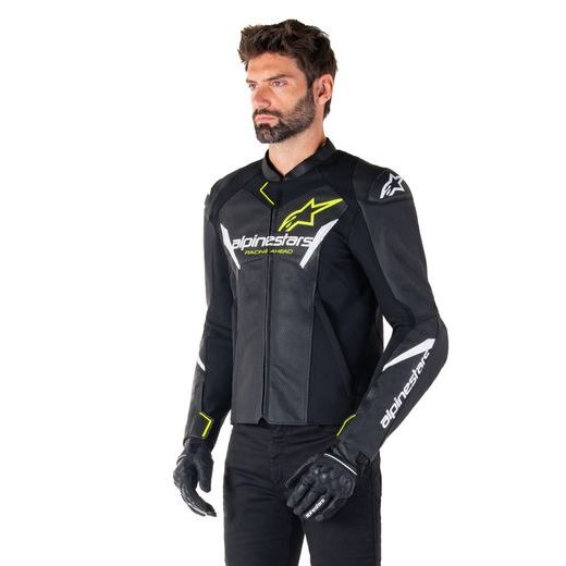 BUNDA FASTER 3 AIRFLOW, ALPINESTARS (ČERNÁ/BÍLÁ/ŽLUTÁ FLUO) 2026