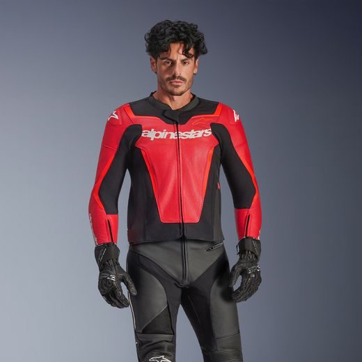 BUNDA GP FORCE V2 AIRFLOW, ALPINESTARS (ČERVENÁ FLUO/ČERNÁ/BÍLÁ) 2026