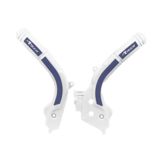 PROTEKTORY RÁMU HUSQVARNA, RTECH (SADA, BÍLO-MODRÉ)